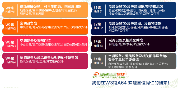 2015中国制冷展-展馆分布情况